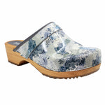 BJORK 600606-90-36 BJORK Maja Wood Abby Printed Leather Clogs Multi / EU-36