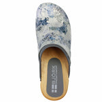 BJORK BJORK Maja Wood Abby Printed Leather Clogs