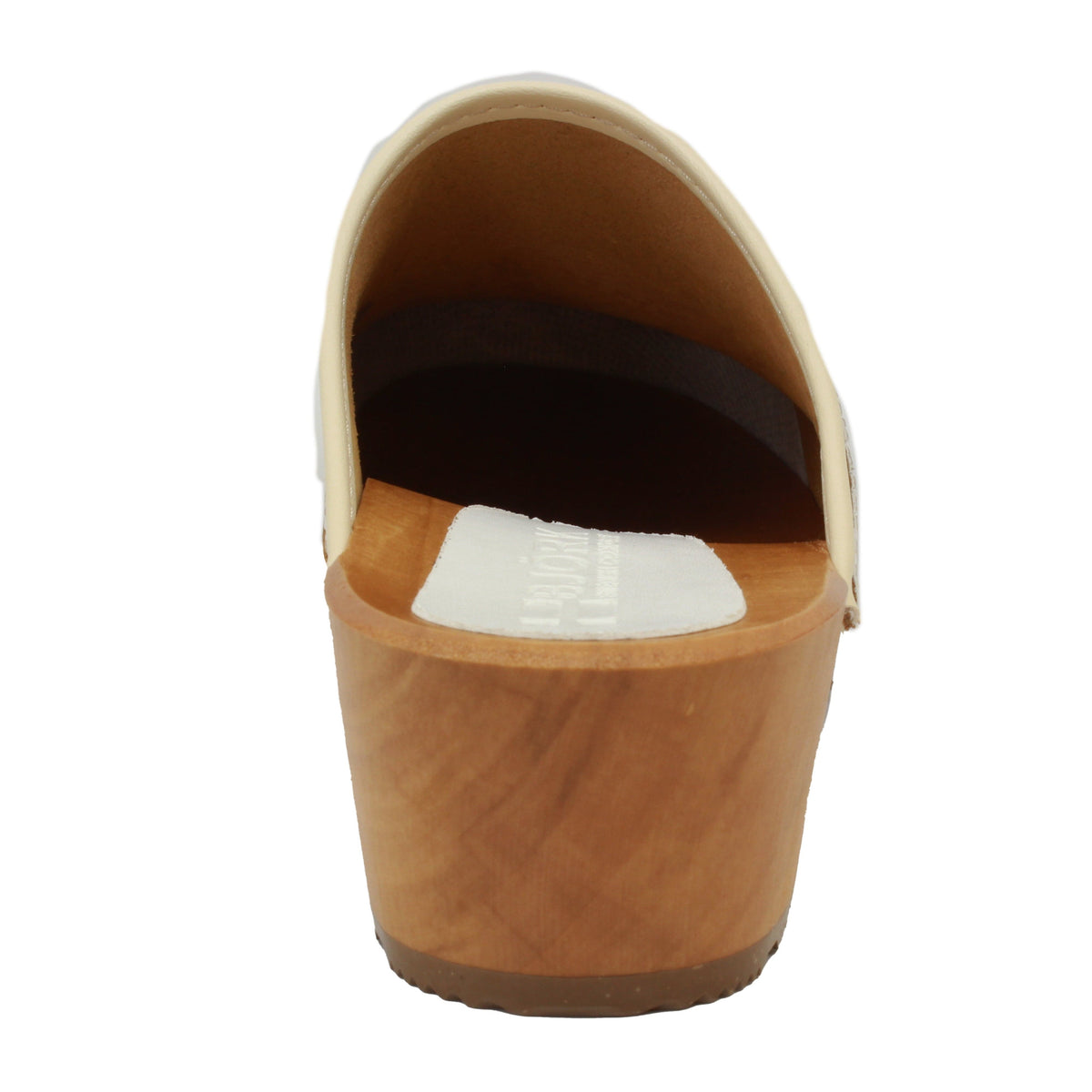 BJORK BJORK Maja Wood Open Back Natural Tooled Leather Clogs