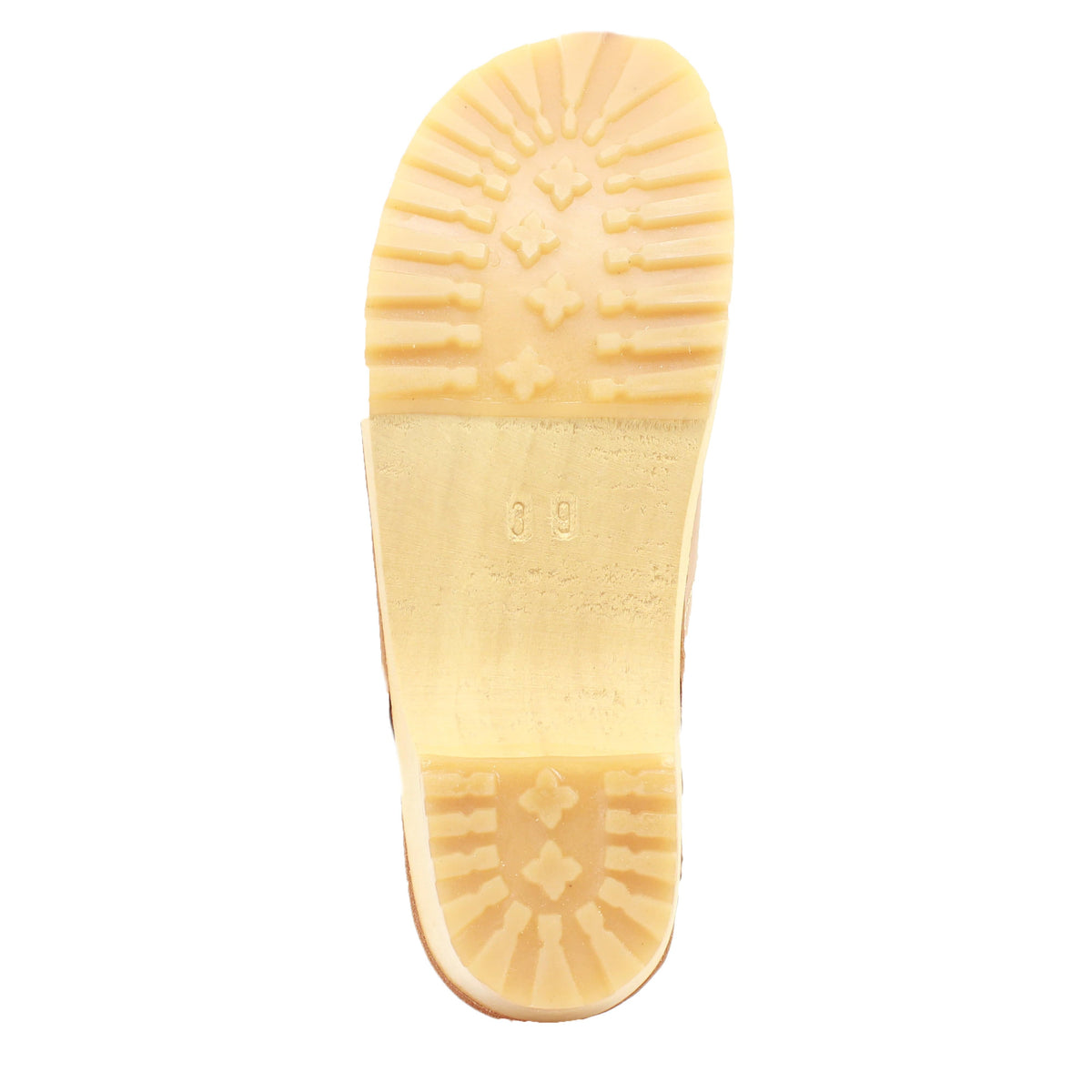 KLÄGN KLÄGN Tuva Wood Open Back Grip Cobalt Veg Tan Leather Clogs