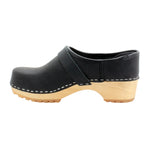 BJORK Tilda Wood Classic Closed Back Leather Clogs