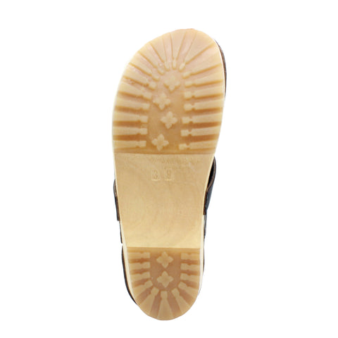 BJORK Tilda Wood Classic Closed Back Leather Clogs