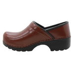 KLÄGN BJORK Women's Swedish Professional Brown Leather Clogs