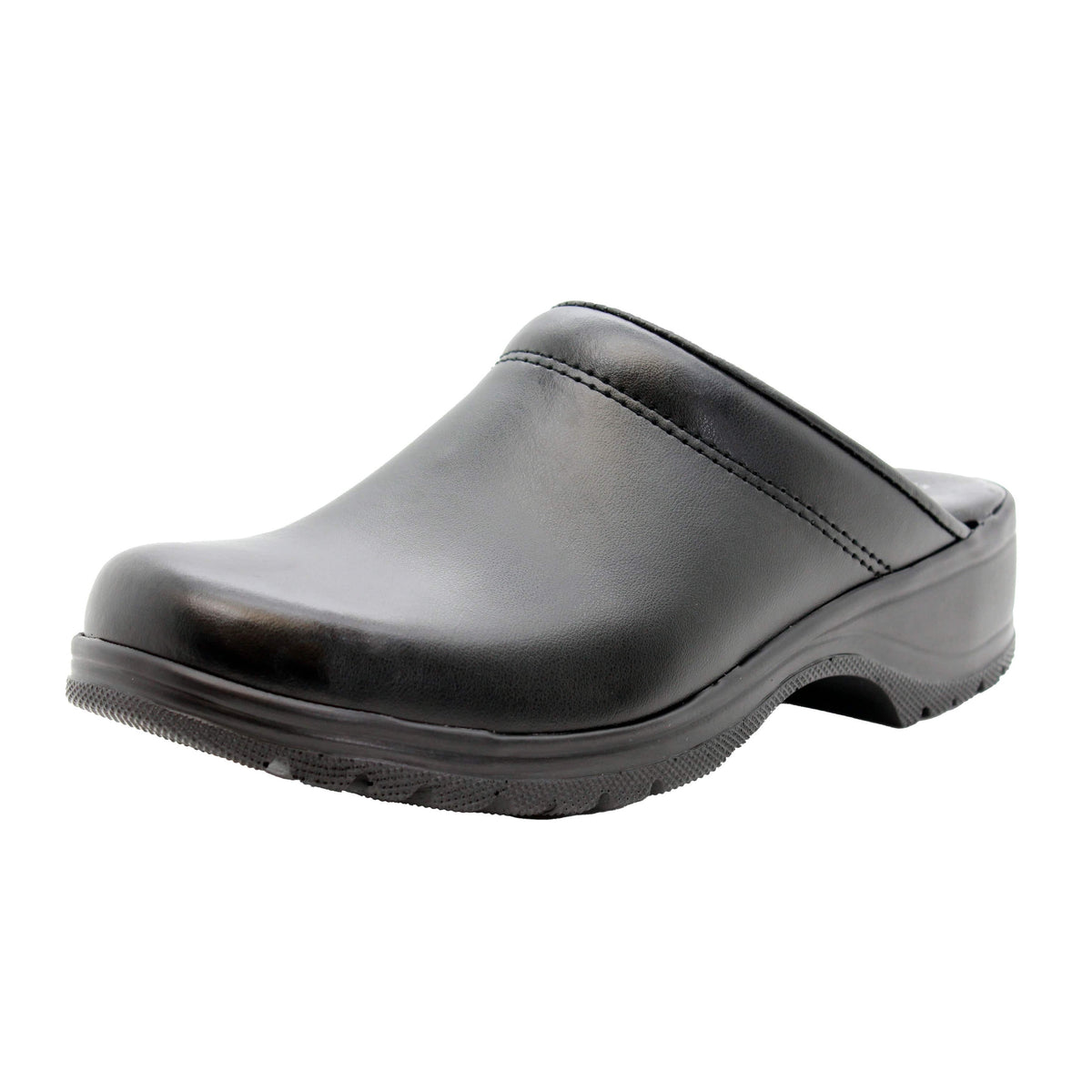 BJORK BJORK Flex Pro Open Back Black Leather Clogs