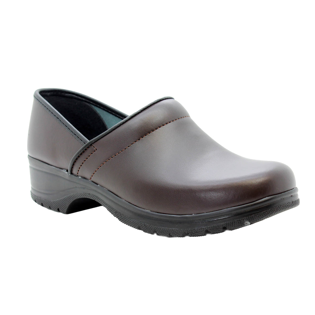 BJORK 670000-3-36 BJORK Flex Pro Closed Back Brown Leather Clogs Brown / EU-36