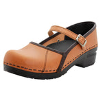 KLÄGN BJORK by KLÄGN MARCELLA Mary Jane Caramel Veg Tan Leather Clogs