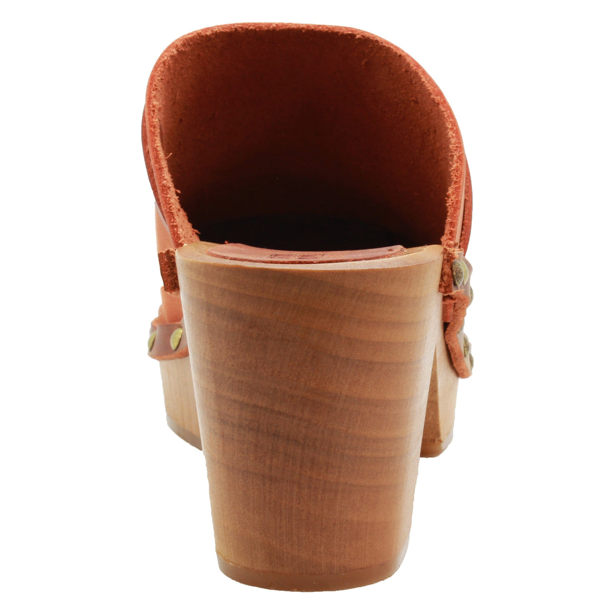 BJORK BJORK Maria Wooden Clogs in Vintage Oiled Leather