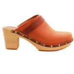 BJORK BJORK Maria Wooden Clogs in Vintage Oiled Leather