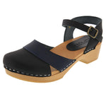 BJORK BJORK MILA Wooden Clog Sandals in Oiled Leather