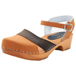 BJORK BJORK MILA Wooden Clog Sandals in Oiled Leather
