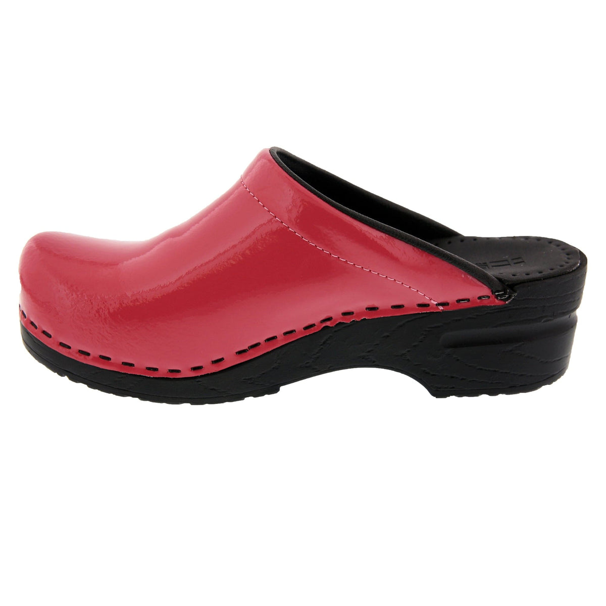 BJORK BJORK Elly Open Back Fuchsia Patent Leather Clogs