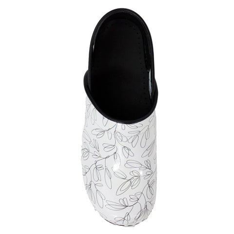 BJORK BJORK PROFESSIONAL Stencil Printed Leather Clogs