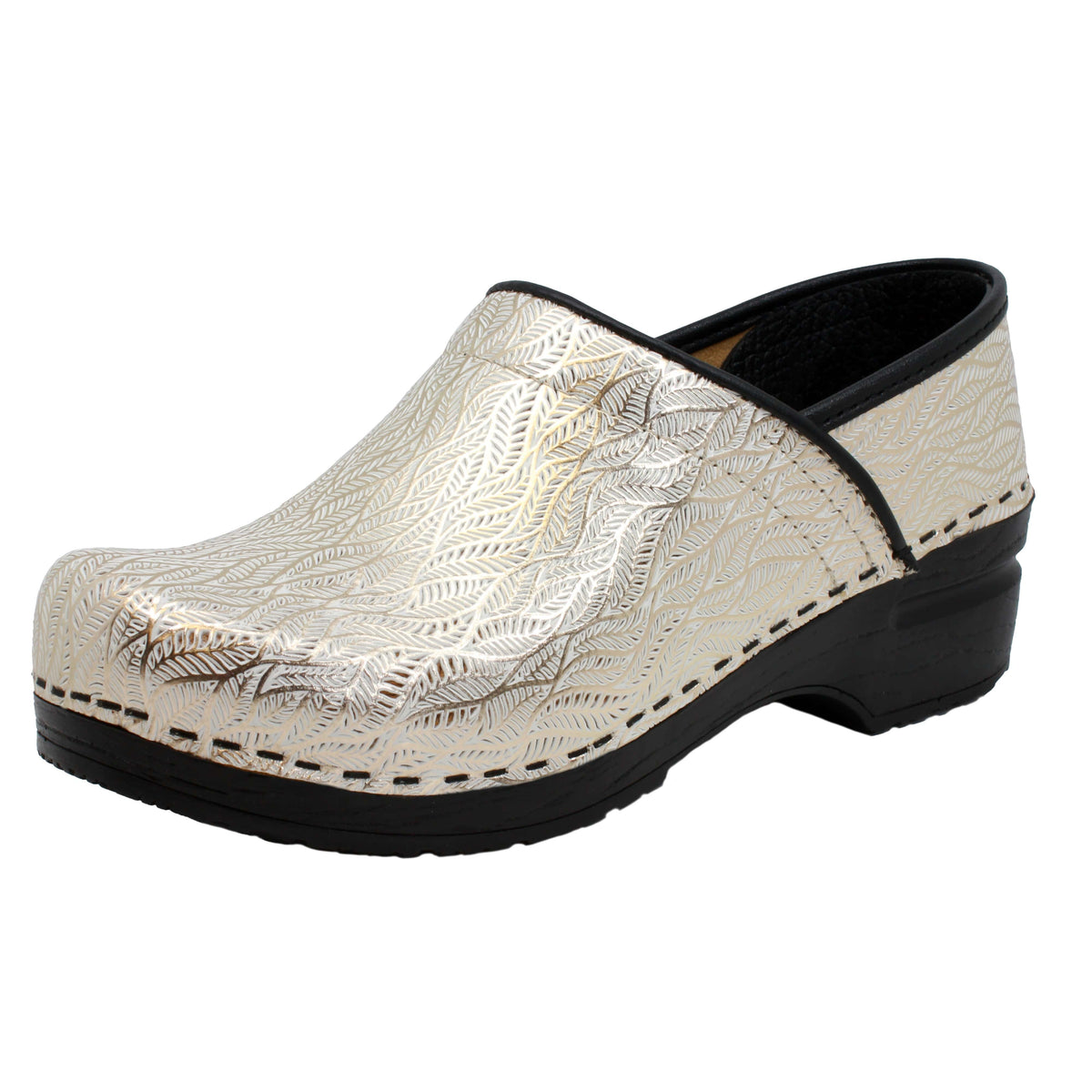 BJORK BJORK PROFESSIONAL Mysa Natural Tooled Leather Clogs