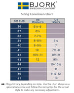 BJORK BJORK Flex Pro Closed Back Black Leather Clogs