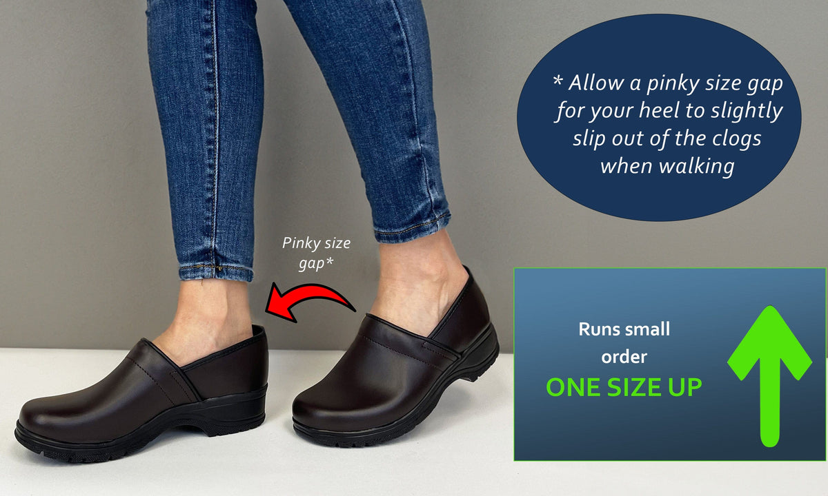 BJORK BJORK Flex Pro Closed Back Brown Leather Clogs