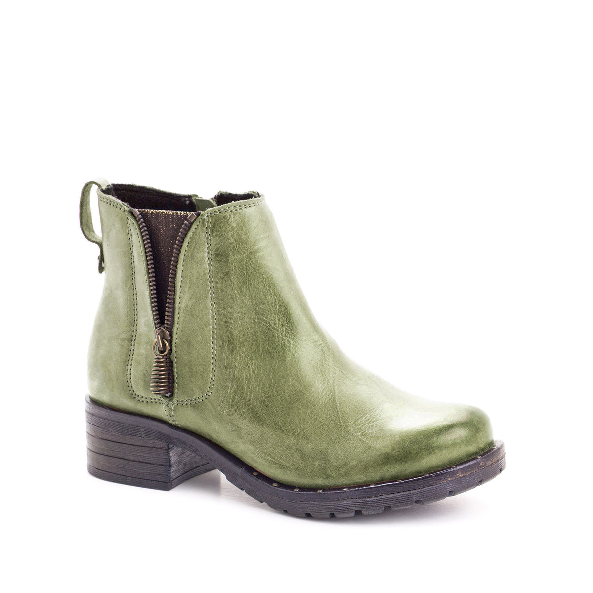 Dromedaris Kelyn Scrunched Leather Bootie