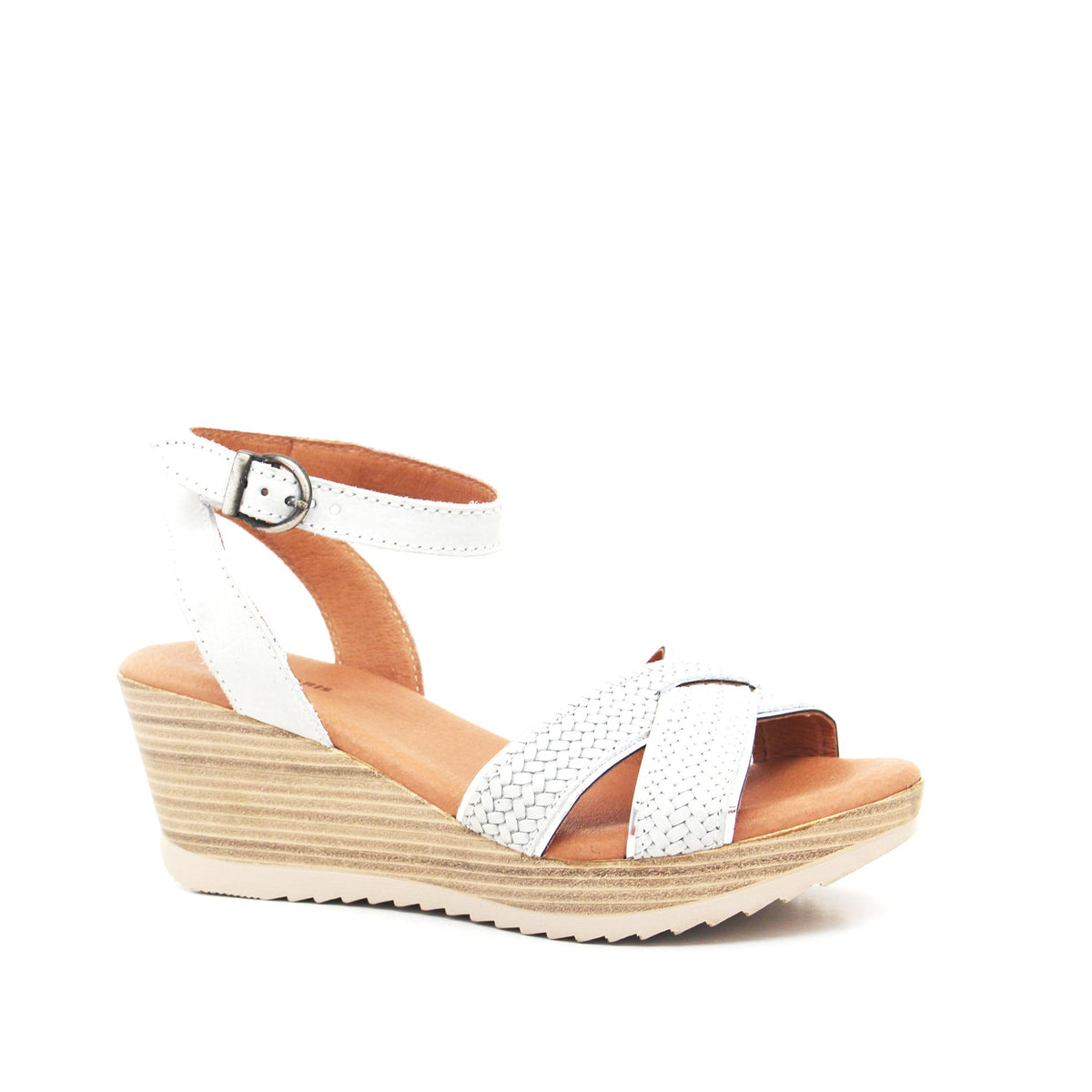 Dromedaris Lucy Leather Wedge Sandal