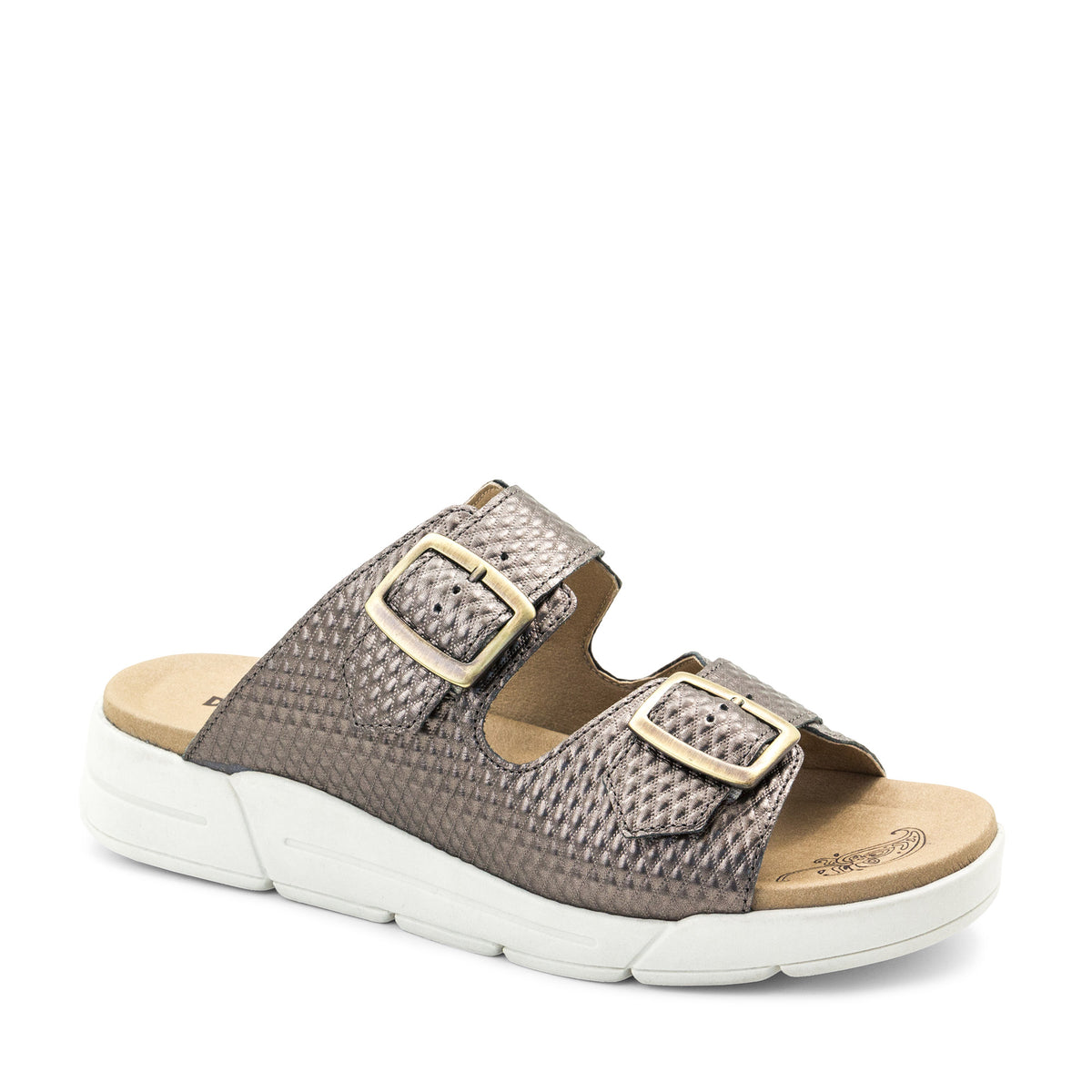 Dromedaris Terry Slip-On Leather Sandal