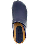 BJORK BJORK Maja White Wood Open Back Leather Clogs