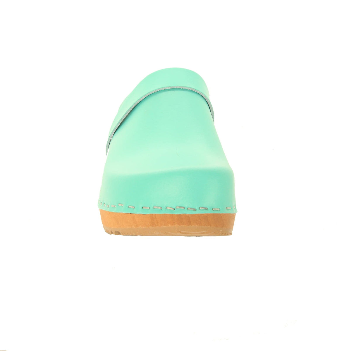 BJORK BJORK Maja White Wood Open Back Leather Clogs