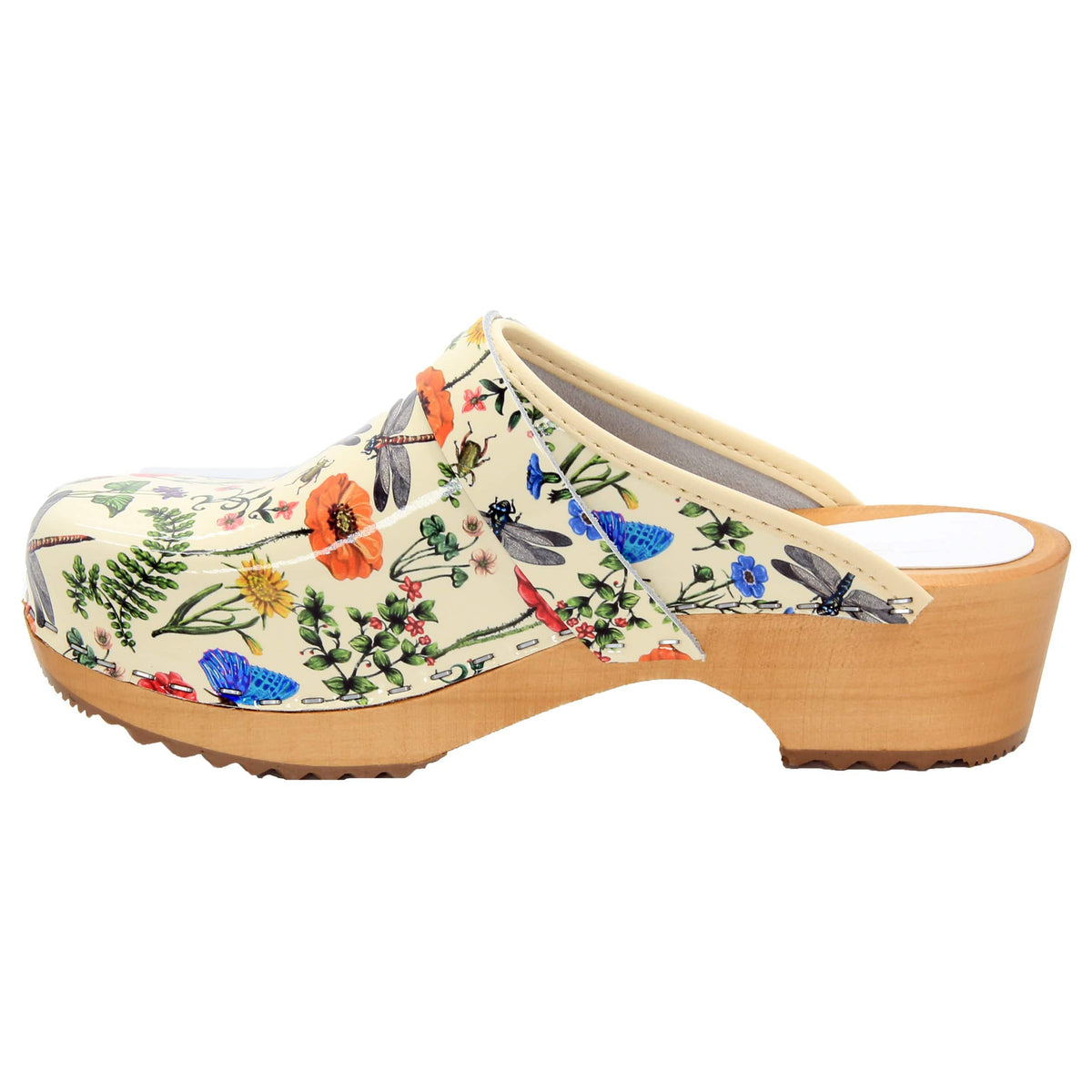BJORK BJORK Dahlia Wood Open Back Leather Clogs