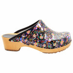 BJORK BJORK Araceli Wood Open Back Leather Clogs