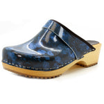BJORK BJORK Agata Wood Open Back Leather Clogs