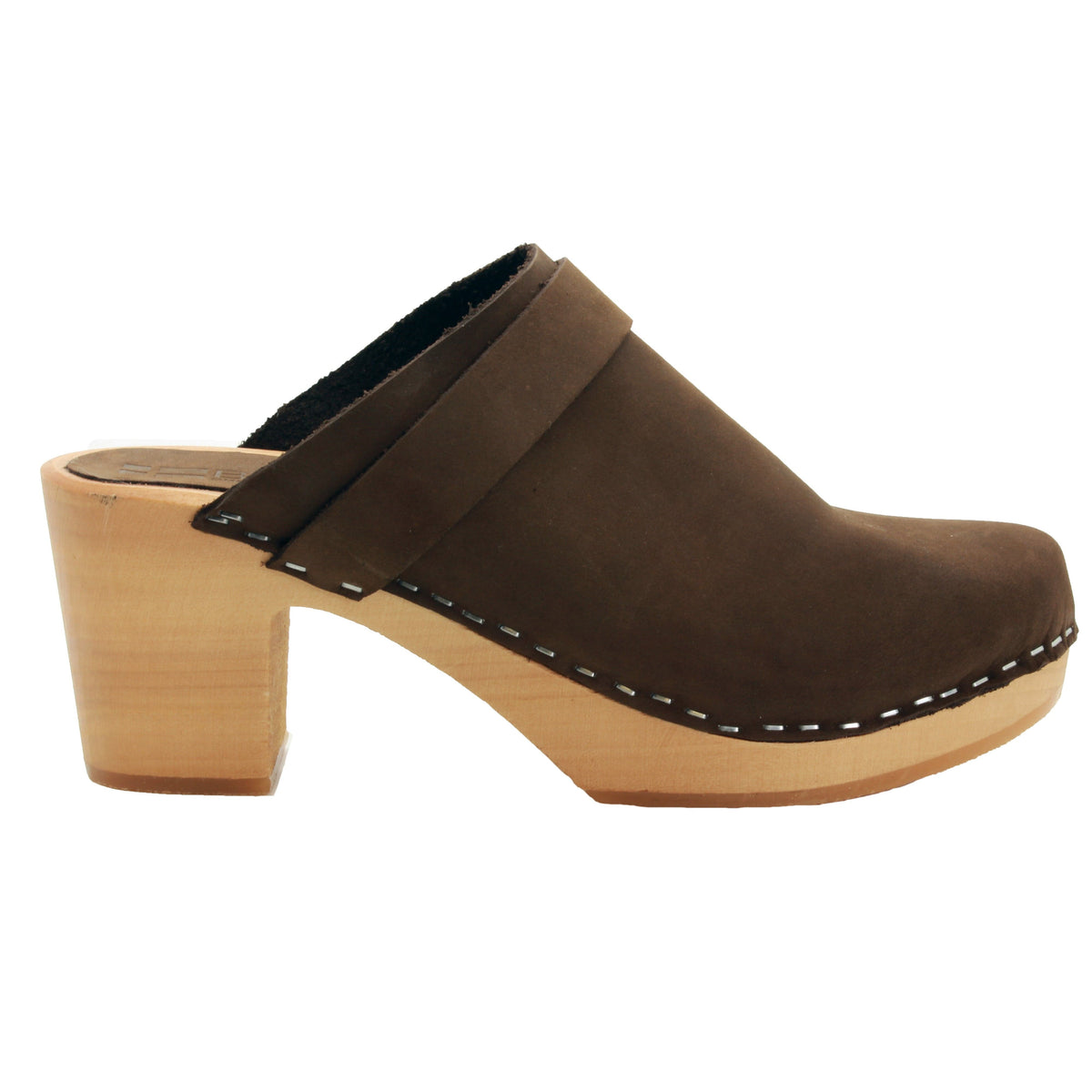 BJORK BJORK TIA Wooden Clogs in Oiled Leather