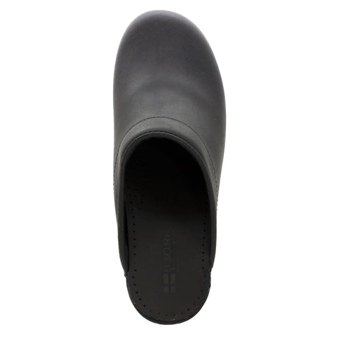 BJORK BJORK SARA OPEN BACK Oiled Leather Clogs