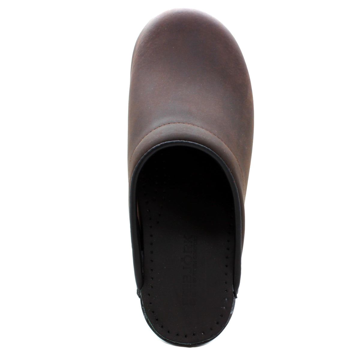 BJORK BJORK SARA OPEN BACK Oiled Leather Clogs