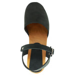 BJORK BJORK MARGARETA Swedish Wood Clog Sandals in Oiled Leather