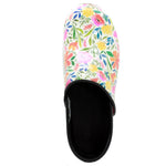 KLÄGN KLÄGN PROFESSIONAL Blomma Printed Leather Clogs