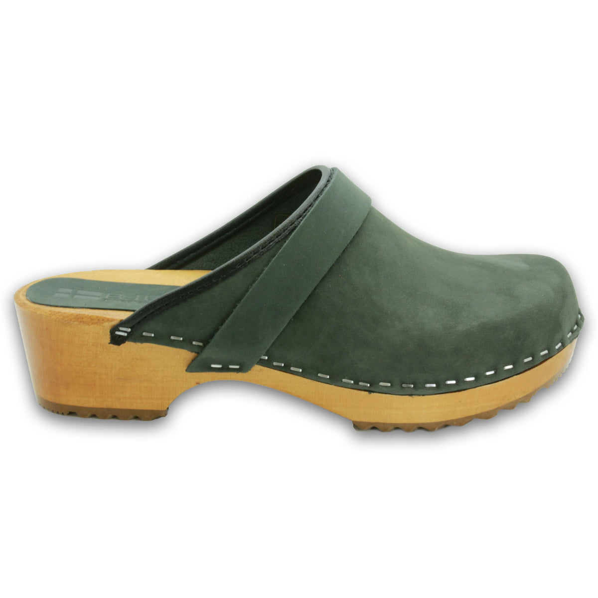 BJORK BJORK Maja Wood Open Back in Nubuck Leather