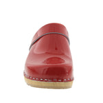 BJORK BJORK LEIA Wood Classic Open Back Patent Leather Clogs