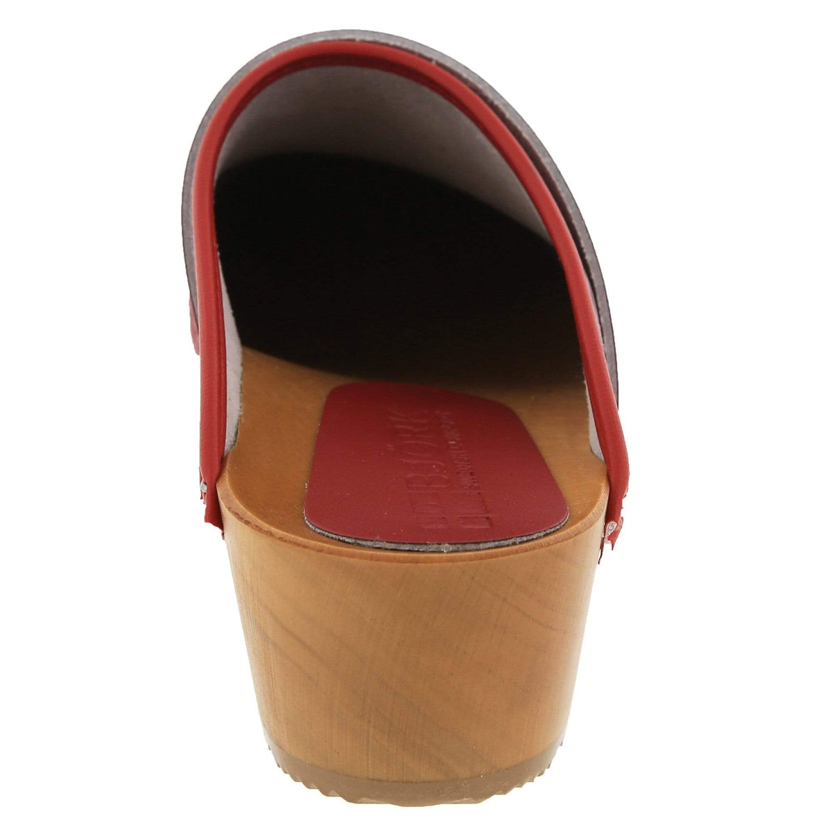 BJORK BJORK Maja White Wood Open Back Leather Clogs