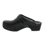 BJORK BJORK Mala Wood Open Back Leather Clogs