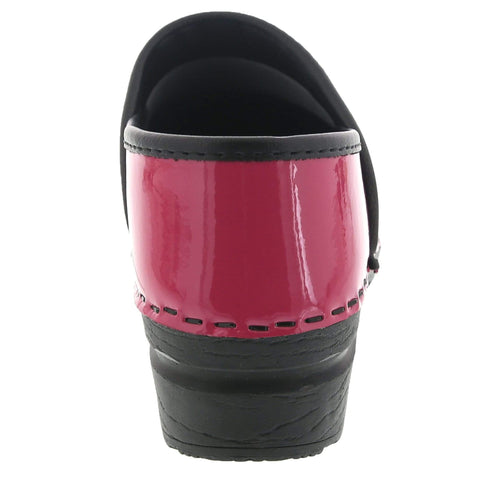 BJORK BJORK PRO ELSA Patent Leather Clogs in Fuchsia