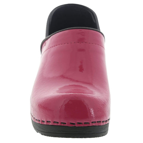 BJORK BJORK PRO ELSA Patent Leather Clogs in Fuchsia