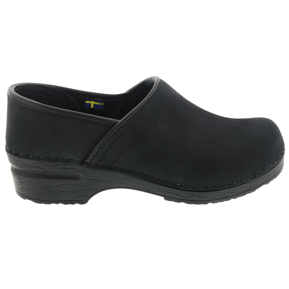 BJORK BJORK PRO LEAH Black Oiled Leather Clogs