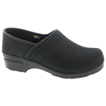 BJORK 757206-2-40 BJORK PRO LIAM Men's Black Oiled Leather Clogs Black / EU-40