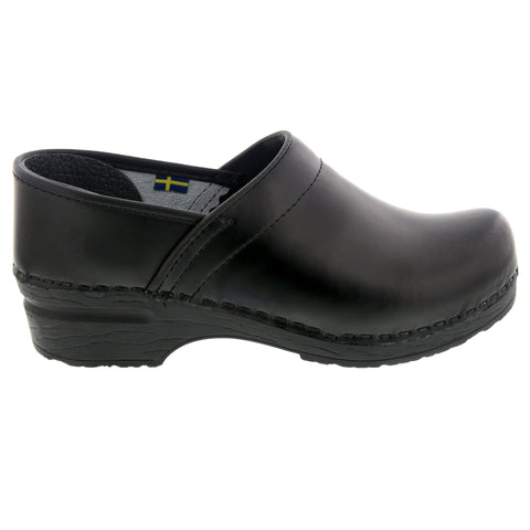 BJORK BJORK Professional ELLA Black Leather Clogs