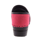 BJORK BJORK PROFESSIONAL Fuchsia Fur Leather Clogs