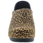 BJORK BJORK PROFESSIONAL Safari Collection Leather Clogs in Leopard