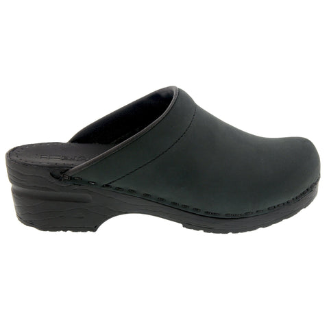 BJORK BJORK SARA OPEN BACK Oiled Leather Clogs