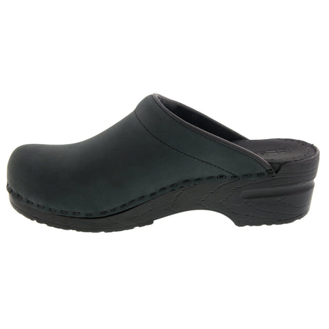 BJORK BJORK SARA OPEN BACK Oiled Leather Clogs