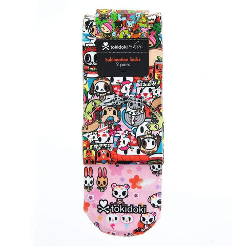 Tokidoki by Koi A122-TKDR Sublimation Socks - 2 Pack